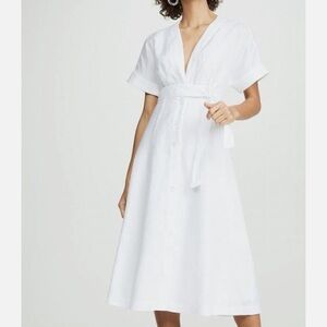 Equipment linen midi dress